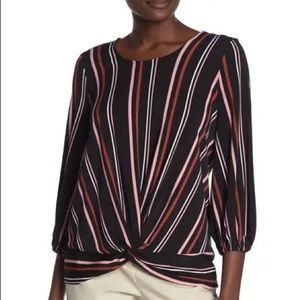 🚨 FINAL SALE - Adrianna Papell Twist Front Knit Top